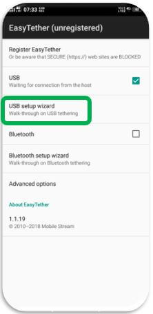 USB Setup Wizard