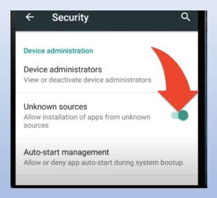Unknown Sources on Android