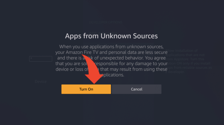 Turn on Unknown Sources in Firestick