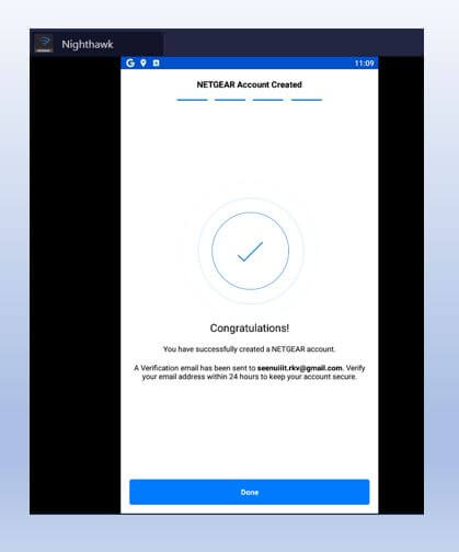 Netgear Account Created
