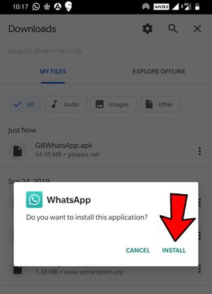 GBWhatsapp Download step 3