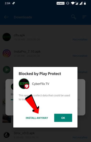 Install Anyway on Play Protect
