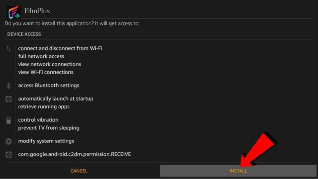 install filmplus on firestick step 9