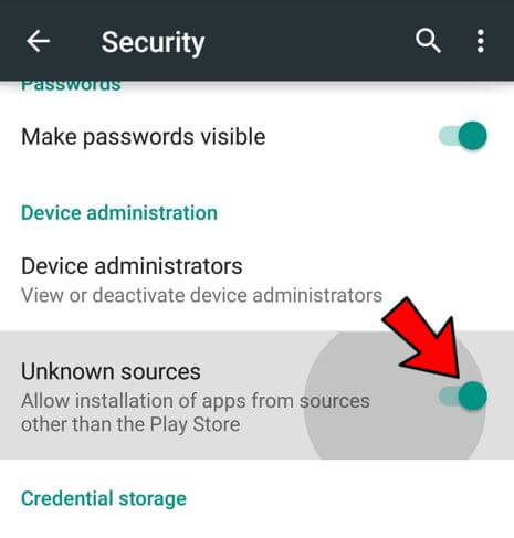 Unknown sources android 1