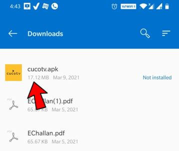 CucoTv android installation 1