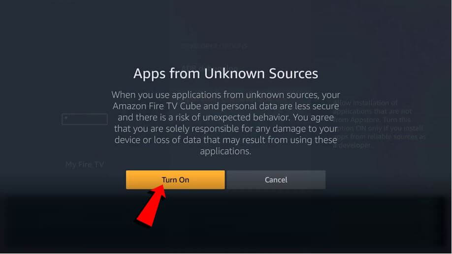 Turn on apps from unknown sources  on firestick 1