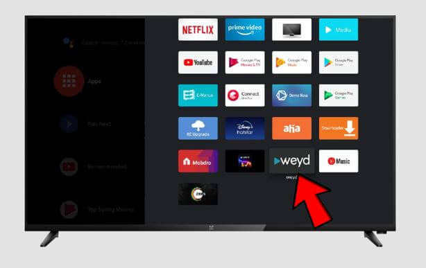 Weyd APK installed on Firestick