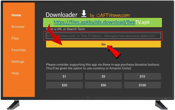 BeeTV path for Firestick 