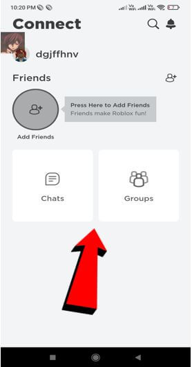 roblox app feature chats and groups